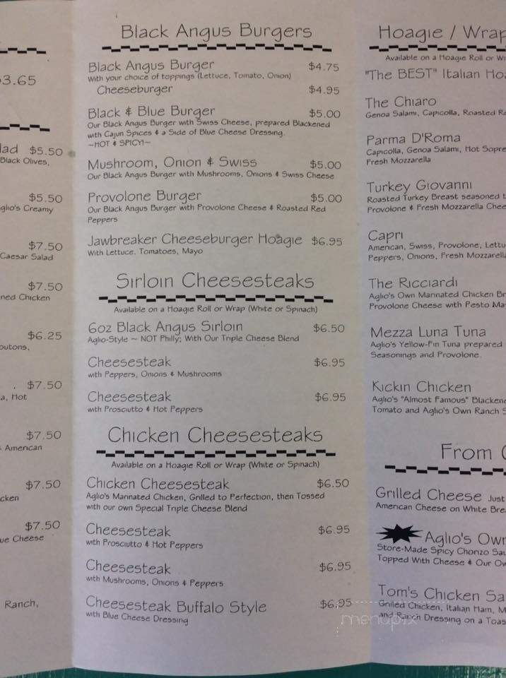 Aglio Restaurant & Deli - Scranton, PA menu_pic