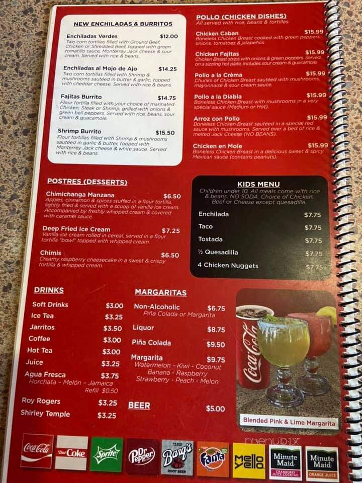 La Cabana - Royal City, WA menu_pic