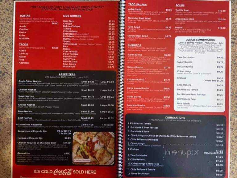 La Cabana - Royal City, WA menu_pic