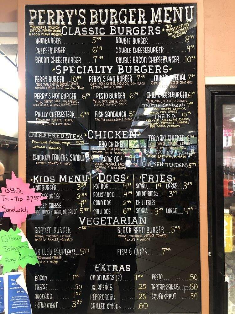 Perry's Delicatessen - Fairfax, CA menu_pic
