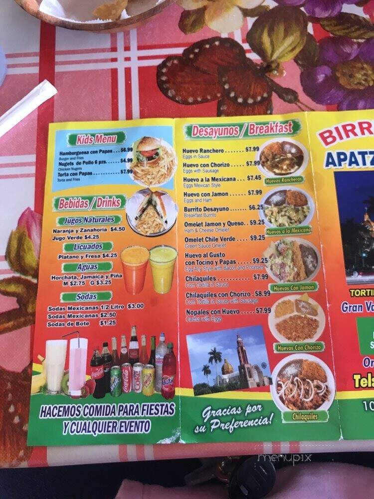 Birrieria Apatzingan - Tulare, CA menu_pic