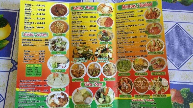 Birrieria Apatzingan - Tulare, CA menu_pic