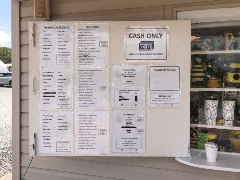 Busy Bee Snowballs - Perry Hall, MD menu_pic