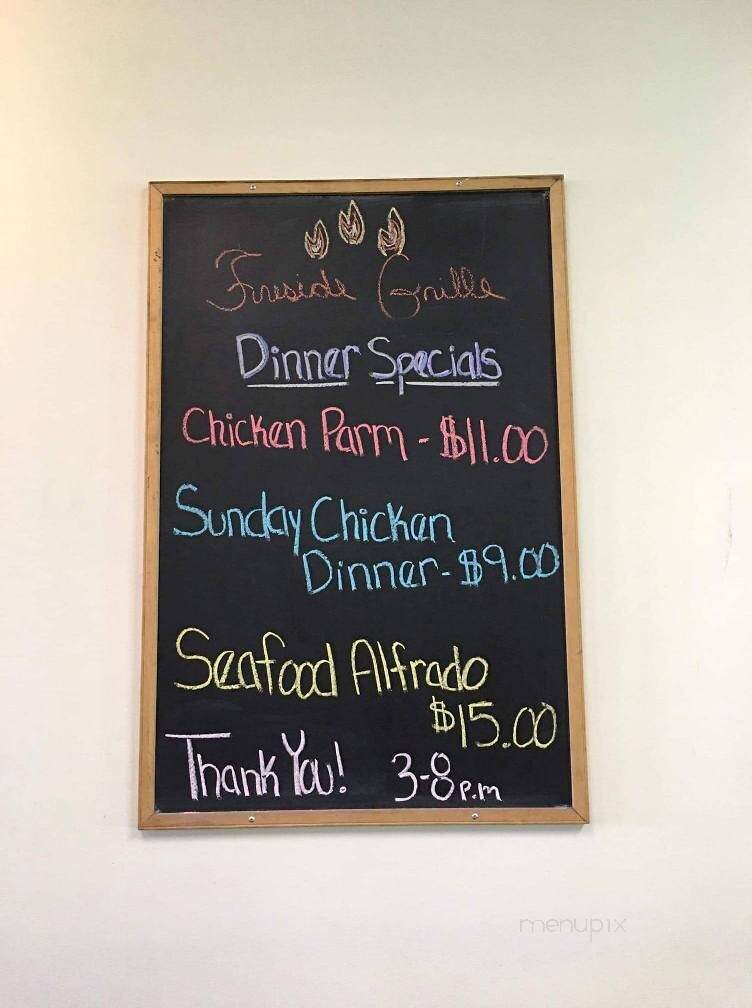 Fireside Grille - Russell, PA menu_pic