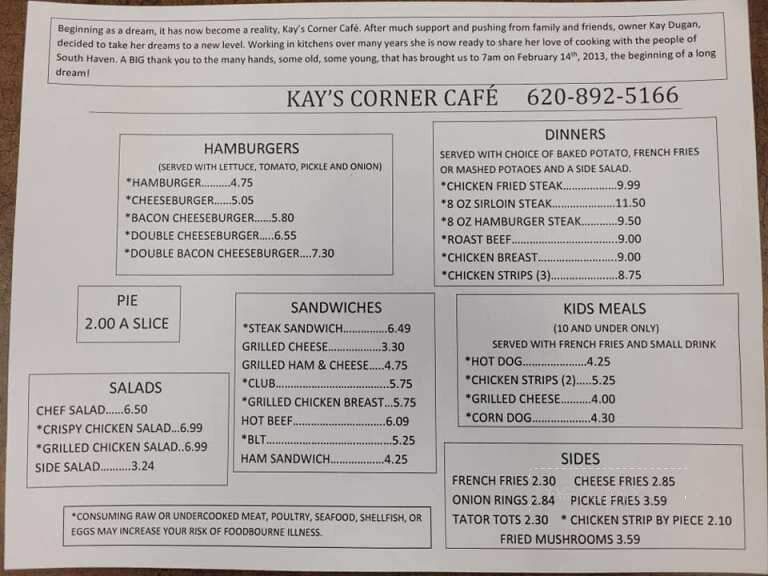 Kay's Corner Cafe - South Haven, KS