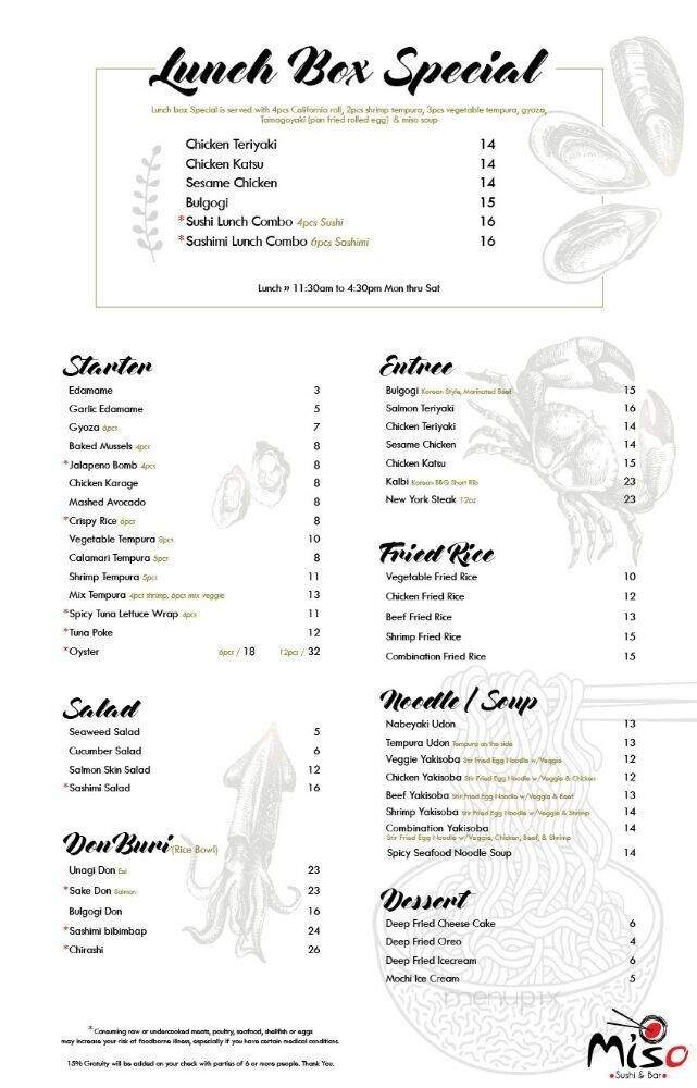 Miso Sushi - Anchorage, AK menu_pic
