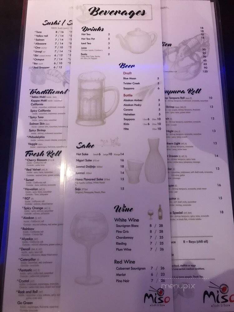 Miso Sushi - Anchorage, AK menu_pic