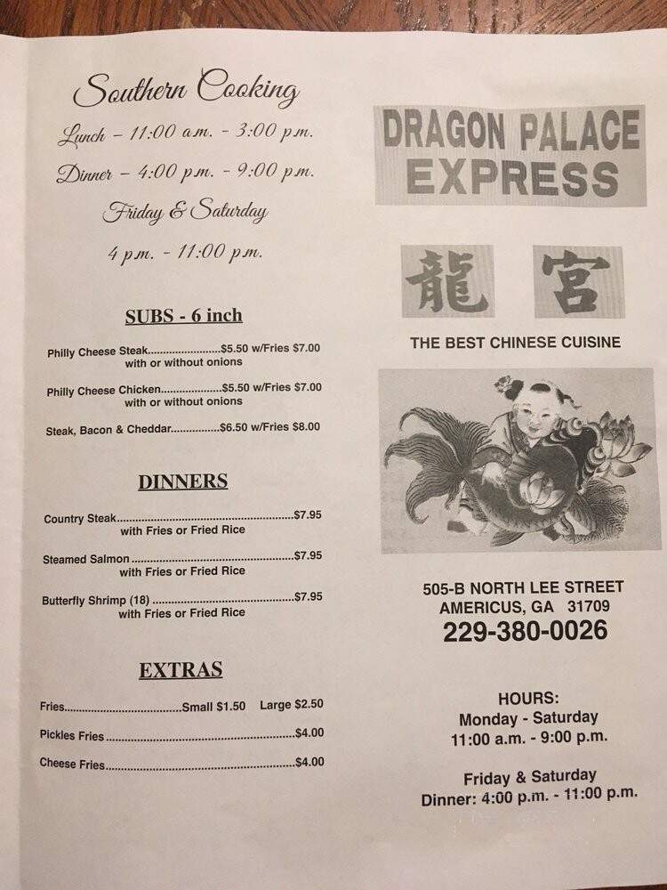 Dragon Palace Express - Americus, GA menu_pic