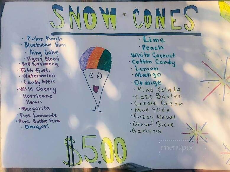 Pirates Cove Restaurant - Florien, LA menu_pic