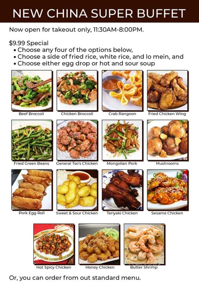 New China Buffet - Tahlequah, OK menu_pic