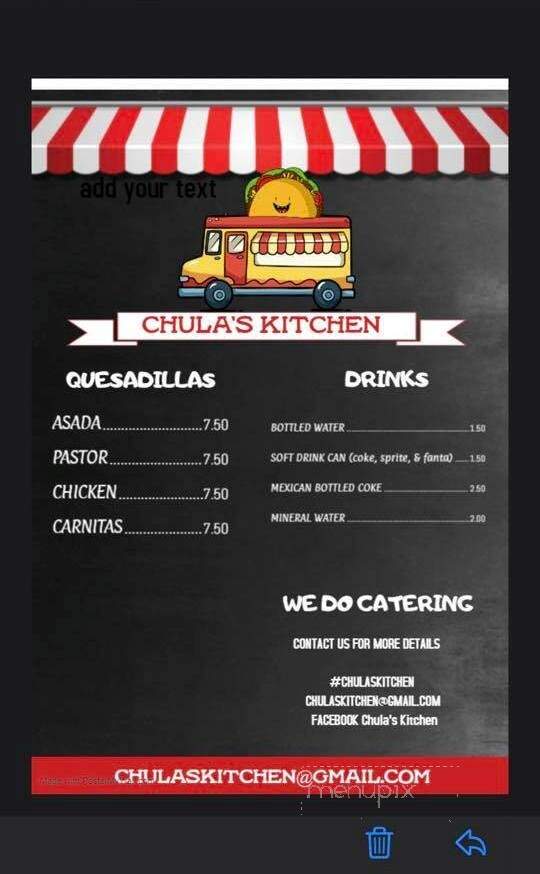 Chula's Kitchen - Fort Worth, TX menu_pic
