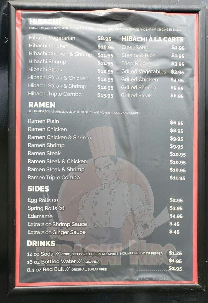 Hibachi Hiro Food Truck - Jacksonville, FL menu_pic