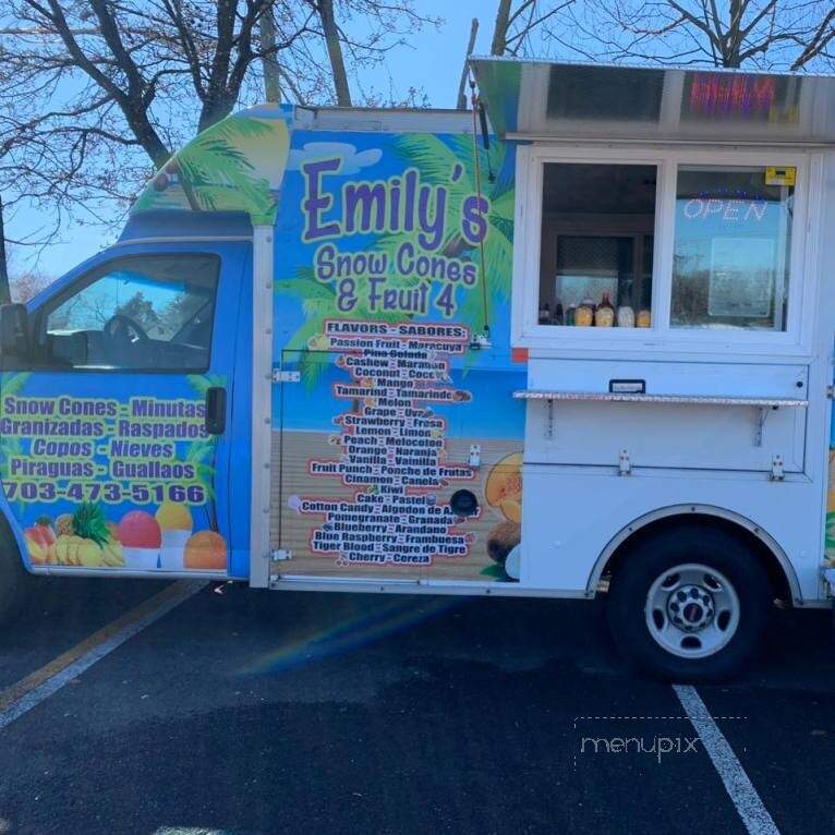 Emily's Snow Cones and Fruits - Springfield, VA menu_pic