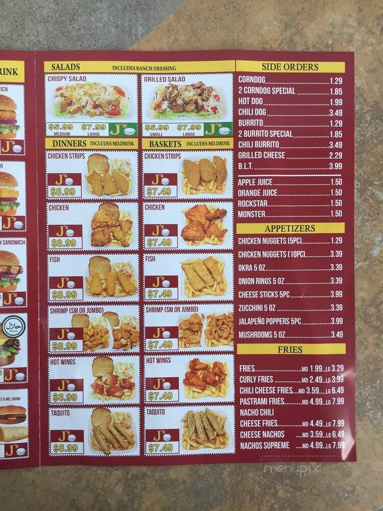 J's Drive-In - Porterville, CA menu_pic