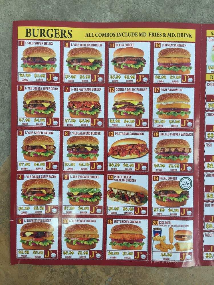 J's Drive-In - Porterville, CA menu_pic