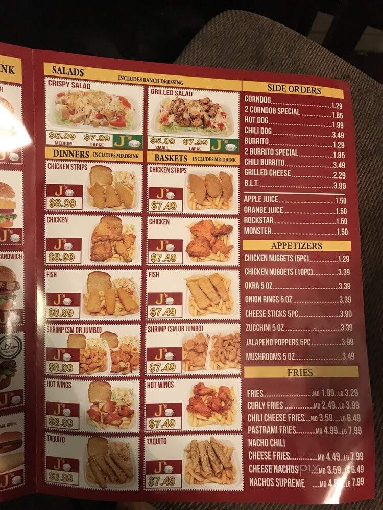 J's Drive-In - Porterville, CA menu_pic
