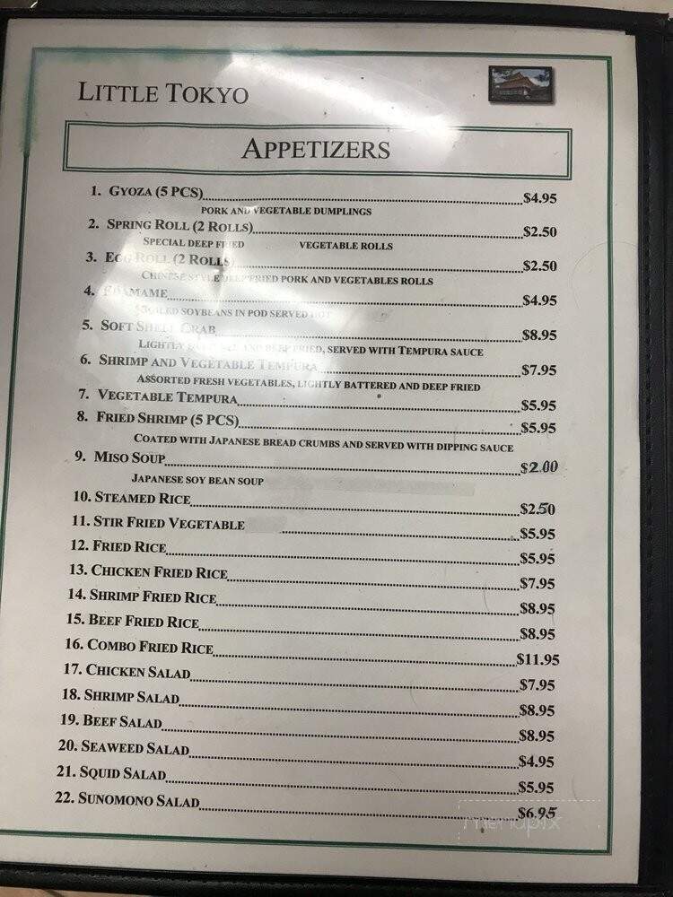 Little Tokyo - Buford, GA menu_pic