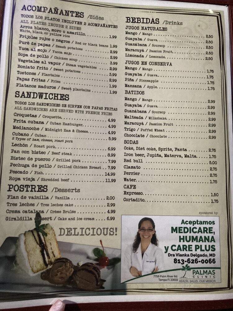 La Giraldilla Hanley - Tampa, FL menu_pic
