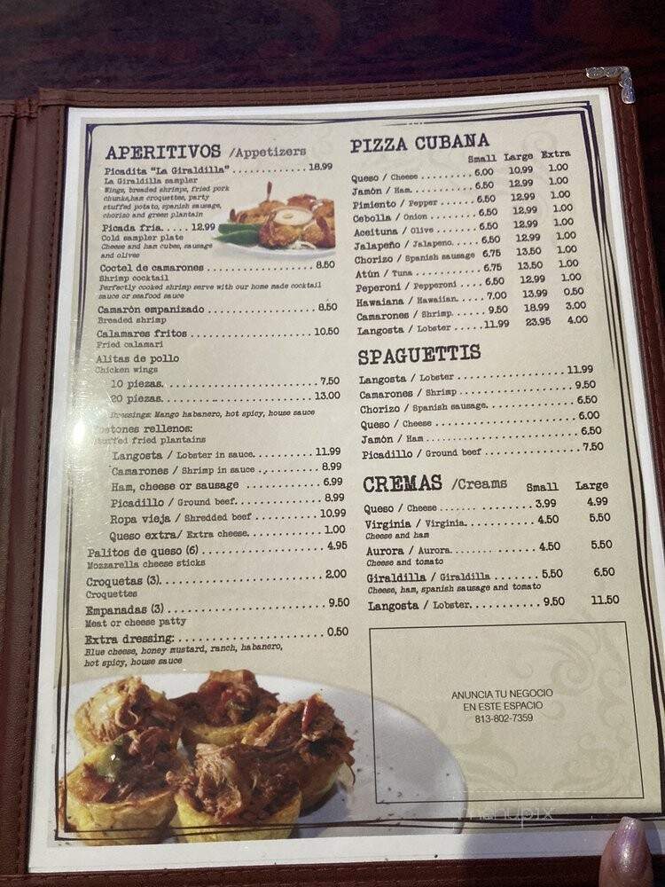 La Giraldilla Hanley - Tampa, FL menu_pic