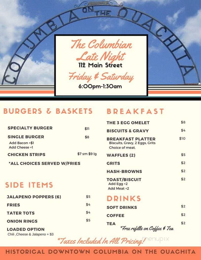 Watermark Saloon - Columbia, LA menu_pic