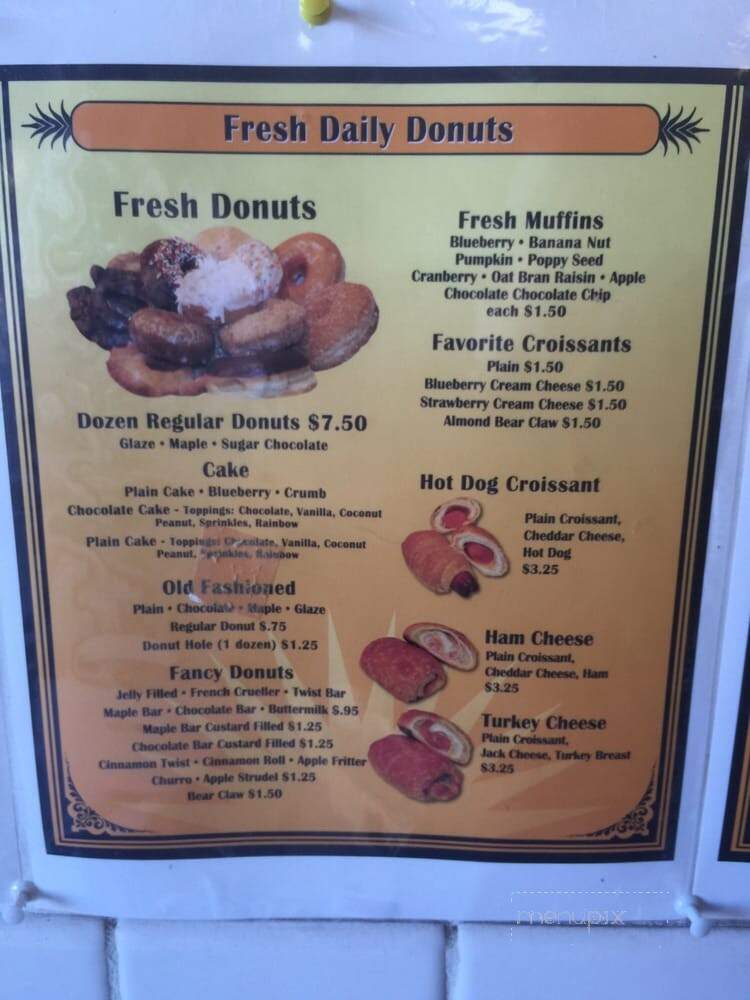 Sunshine Donuts - Salinas, CA menu_pic