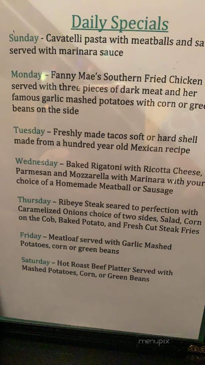 O'Hare Bar - Bay City, MI menu_pic