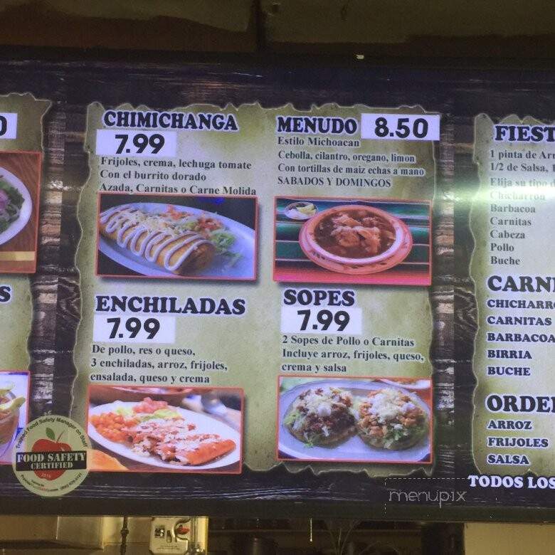 La Unica Mexican Food & Bakery - Fillmore, CA menu_pic