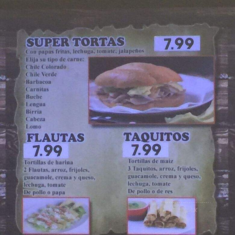La Unica Mexican Food & Bakery - Fillmore, CA menu_pic
