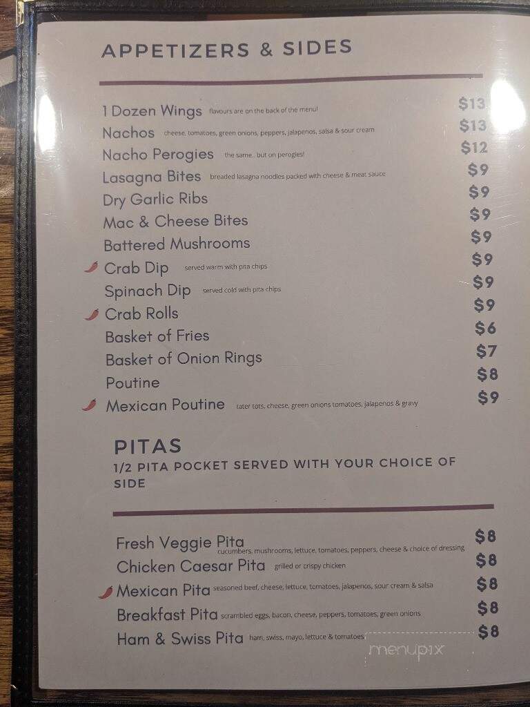 Players Pub & Eatery - Medicine Hat, AB menu_pic