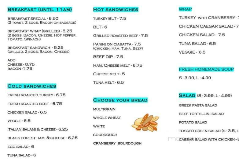 The Lunch Bucket Deli - North Vancouver, BC menu_pic