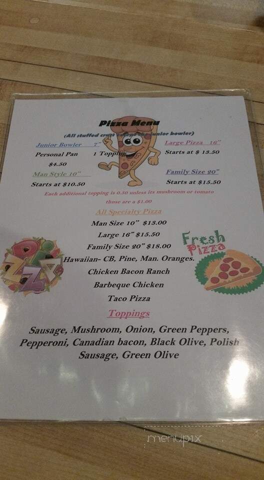 Carroll Bowling Lanes & Lounge - Mount Carroll, IL menu_pic