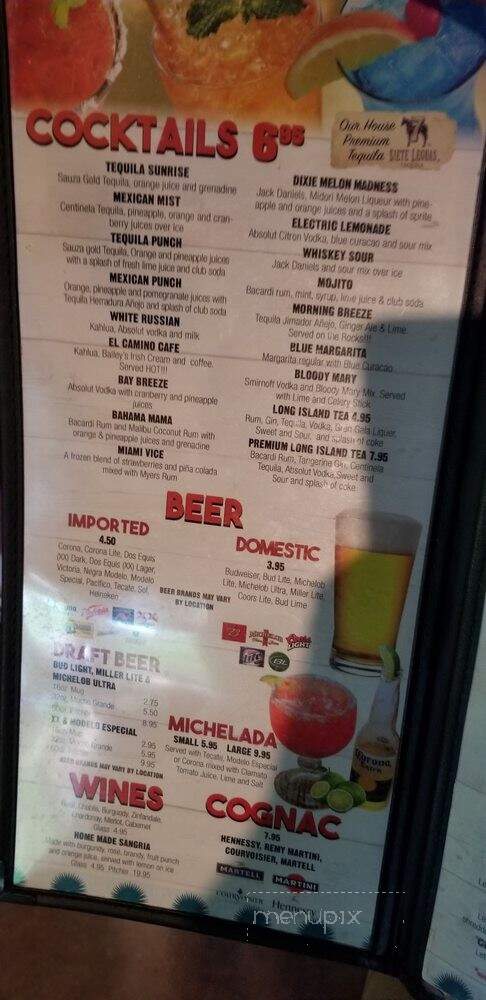 Elmolcajete Mexican Restaurant - Springfield, TN menu_pic