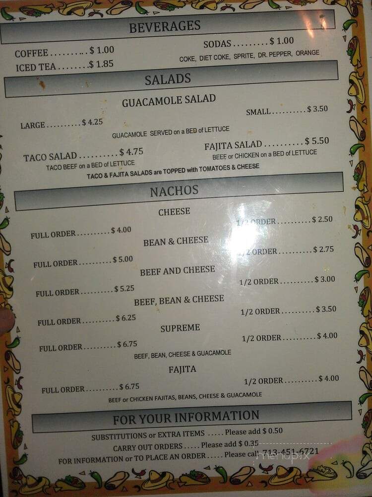 El Potosino - Galena Park, TX menu_pic