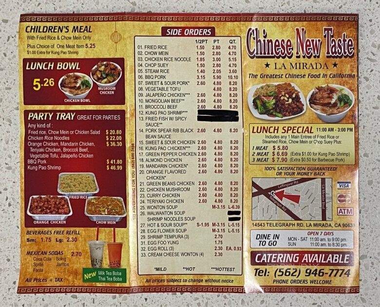 Chinese Taste Fast Food - La Mirada, CA