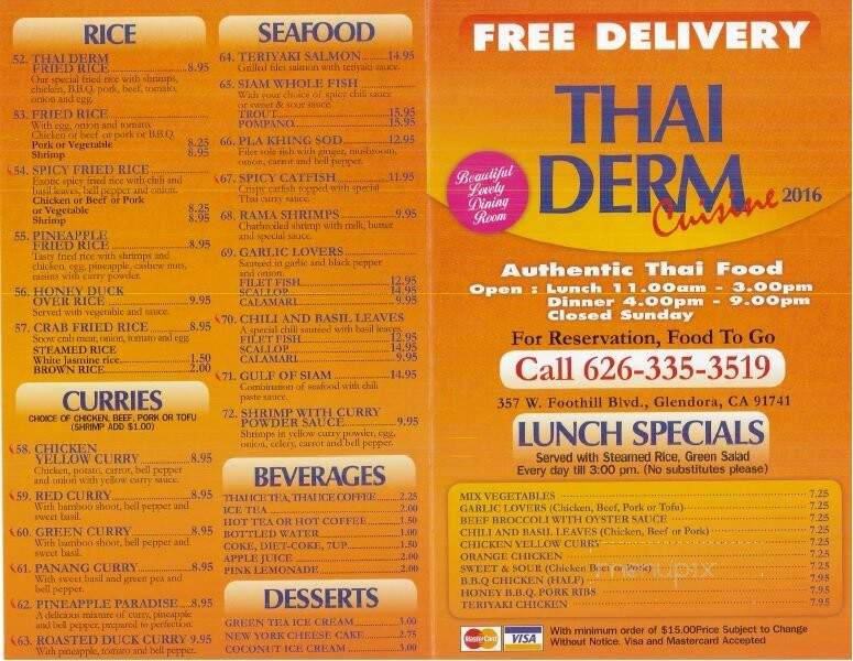 Thai Derm Cuisine - Glendora, CA