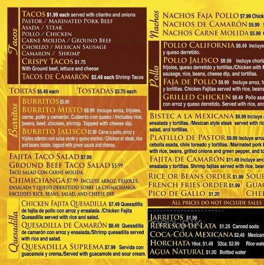 Lonchera Arandas 2 - Quincy, IL menu_pic