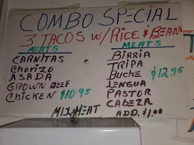 Chavelita's Cocina Mexicana - Reno, NV menu_pic