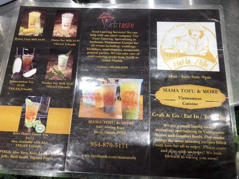 MaMa Tofu - Fort Lauderdale, FL menu_pic