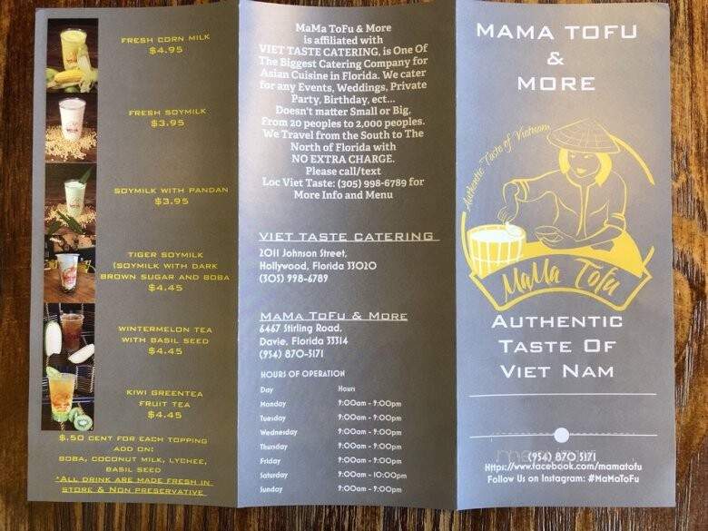 MaMa Tofu - Fort Lauderdale, FL menu_pic