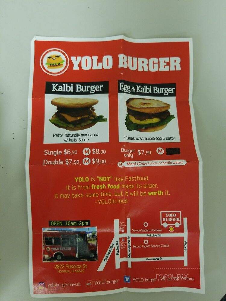 Yolo Burgers - Honolulu, HI
