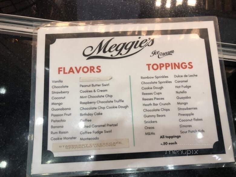 Meggie's Ice Cream - Union City, NJ menu_pic