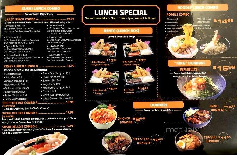Zen Sushi & Seafood Restaurant - La Crescenta-Montrose, CA menu_pic