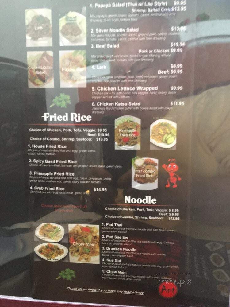 Ant Thai Food - Las Vegas, NV menu_pic