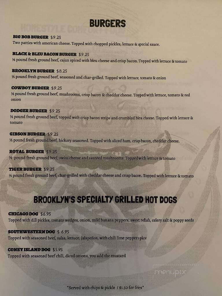 Brooklyns - Wyandotte, MI menu_pic