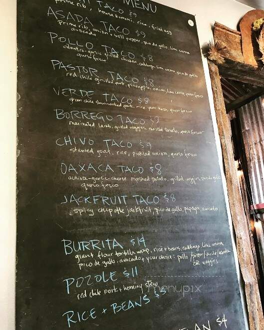Mariposa - Bow, WA menu_pic