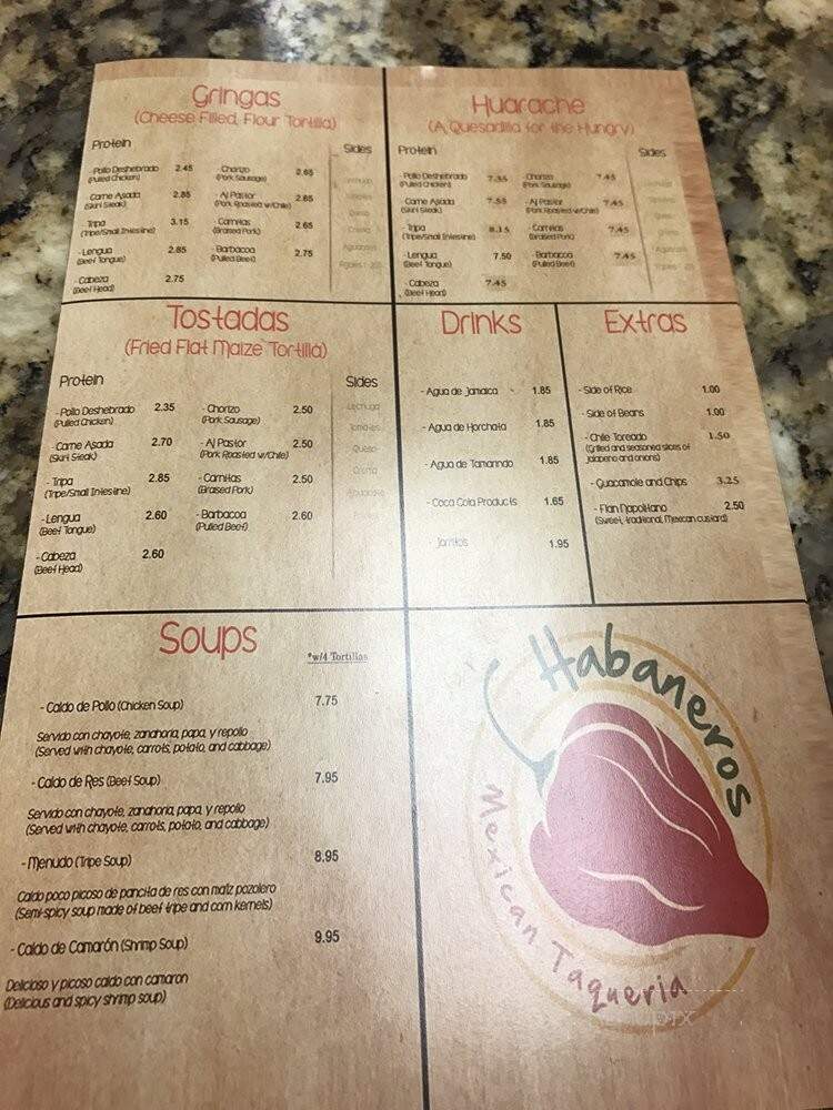 Habaneros Mexican Taqueria - Pompano Beach, FL menu_pic