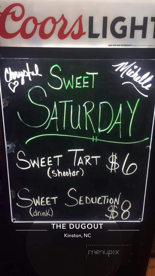 Dugout - Kinston, NC menu_pic