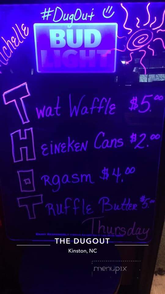 Dugout - Kinston, NC menu_pic