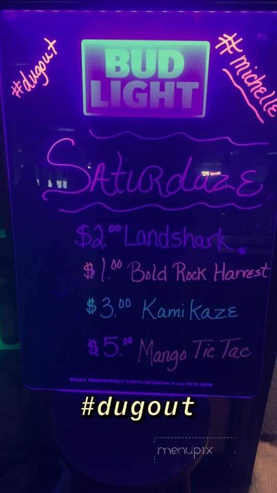 Dugout - Kinston, NC menu_pic