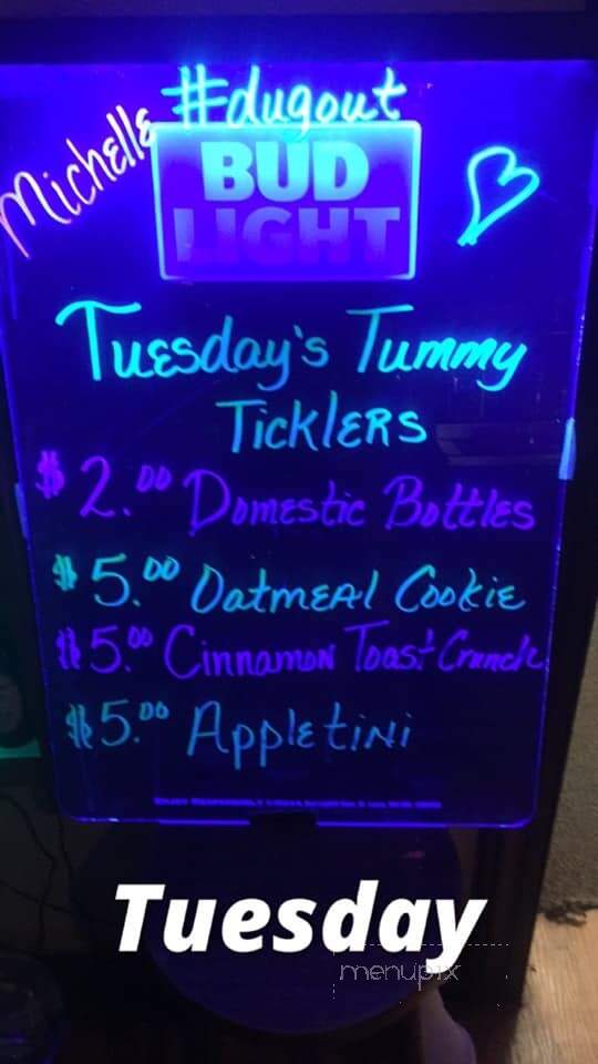 Dugout - Kinston, NC menu_pic